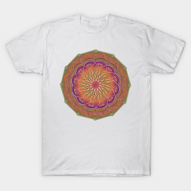 Mandala doodle 0018 T-Shirt by benjaminfaucher7